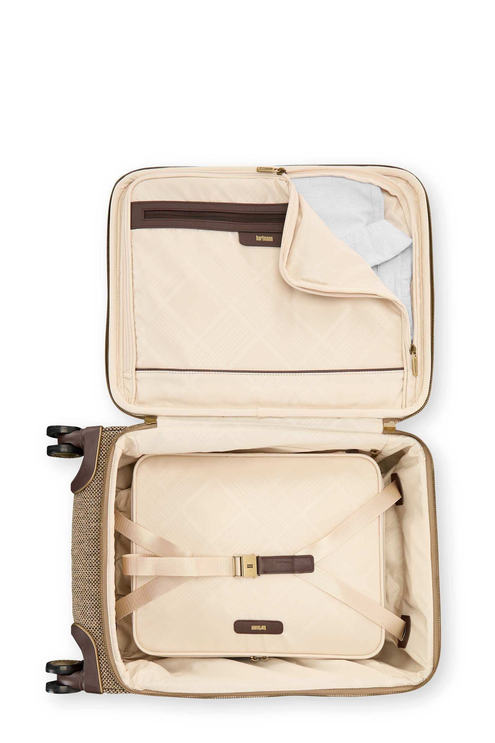 ハートマン ツイード キャリーオンスピナー ツイード/ナチュラルレザー