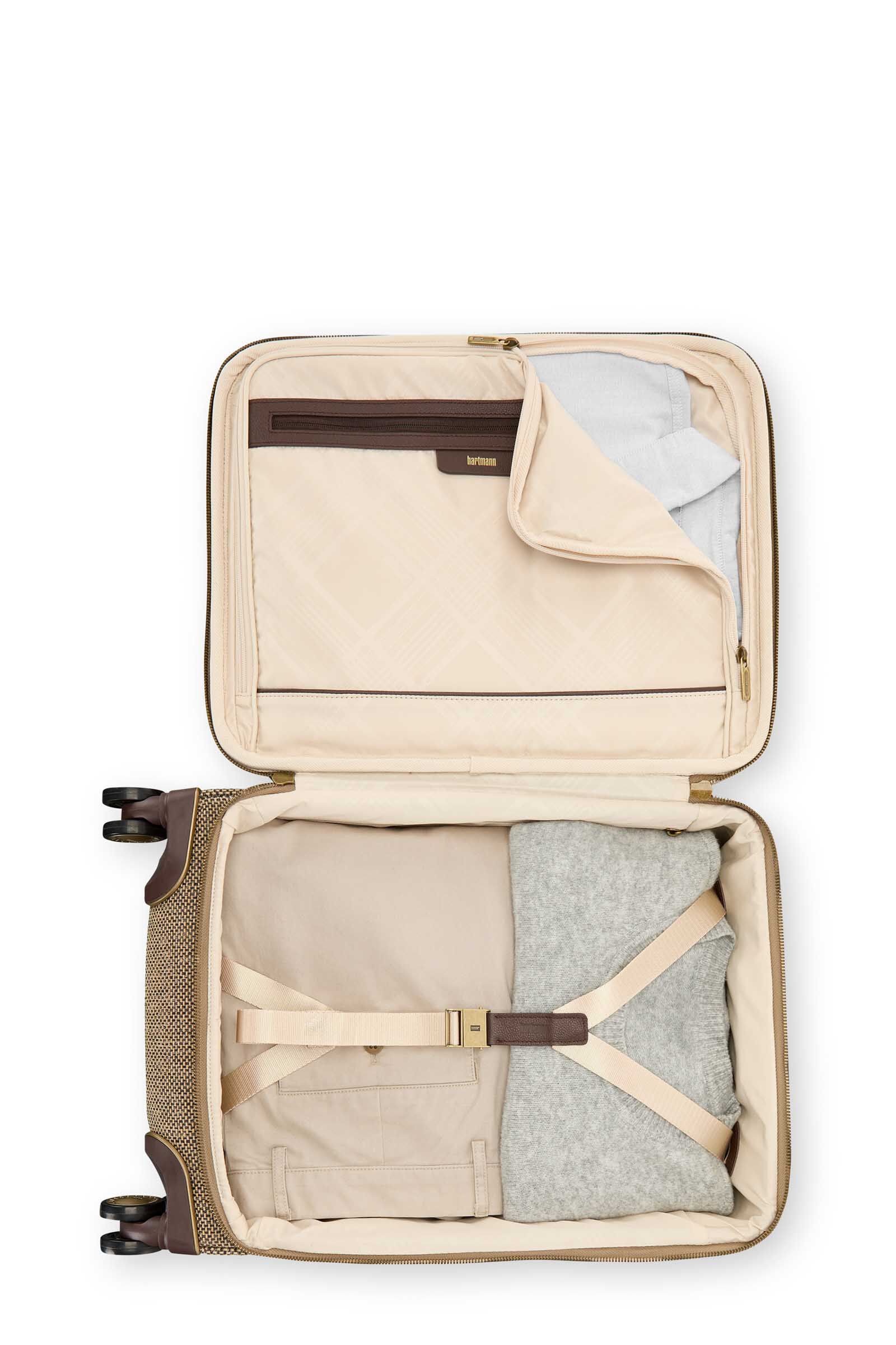 ハートマン ツイード キャリーオンスピナー ツイード/ナチュラルレザー