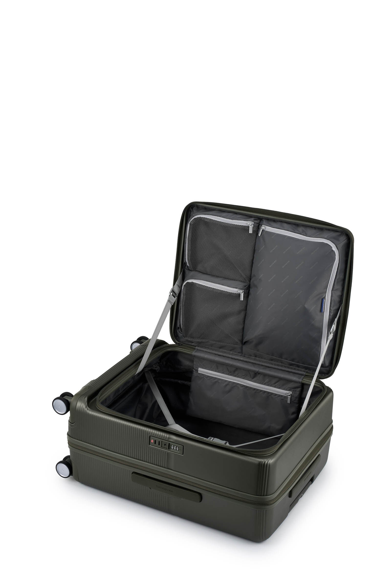 【新品】Samsonite スーツケース FLATFORM スピナー66 EXP フラットフォーム スピナー66 エキスパンダブル アイボリー