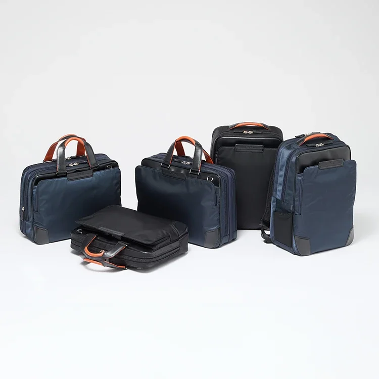 Samsonite（サムソナイト）のビジネス用ブリーフケースとバックパックの集合物カット一覧。サイズバリエーション、カラーバリエーションのラインナップ。ビジネススタイルからカジュアルなオフィススタイル向け。